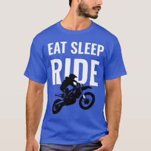Sleep Ride Motocross Motorrad Pop Art T-Shirt
