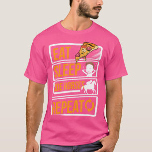 Sleep Ride Pferde Eat Wiederholung Funny Horseback T-Shirt