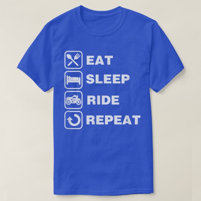 Sleep Ride Repeat Motorrad 462 essen T-Shirt (Design vorne)
