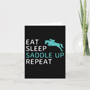 Sleep Saddle up Wiederholung Pferdereiten Karte