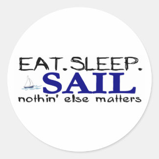 Sleep Sail essen Runder Aufkleber
