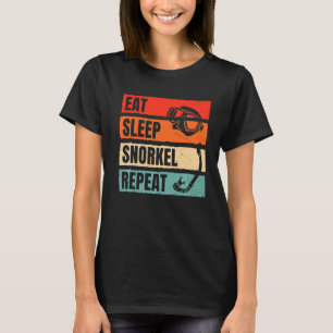 Sleep Schnorcheln Wiederholen Scuba Diver Schnorch T-Shirt