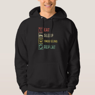 Sleep Schnorcheln Wiederholen Scuba Diver Unterwas Hoodie