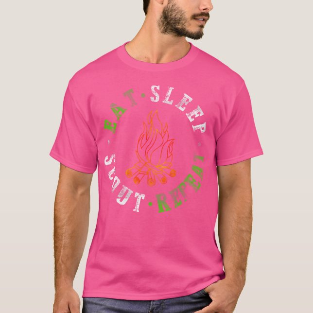 Sleep Scout Sleep Camping Scouting über die Te T-Shirt (Vorderseite)