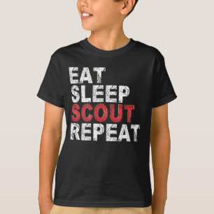 Sleep Scout Sleep Wiederholung lustige Scouts Gesc T-Shirt