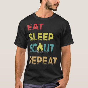 Sleep Scout Wiederholen Scouting Vintage Geschenke T-Shirt