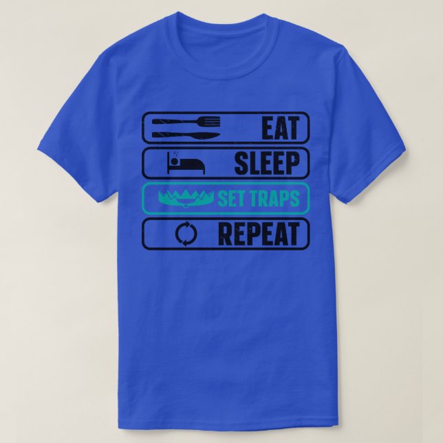Sleep Set Fallen Wiederholen Jäger Jäger T-Shirt (Design vorne)