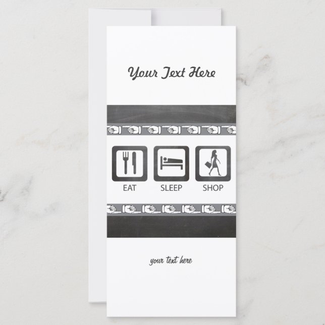 Sleep Shop Chalkboard essen (Vorderseite)