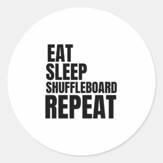 Sleep Shuffleboard wiederholen Runder Aufkleber