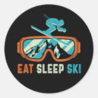 Sleep Ski Vintag Retro Skifahren Schlucht