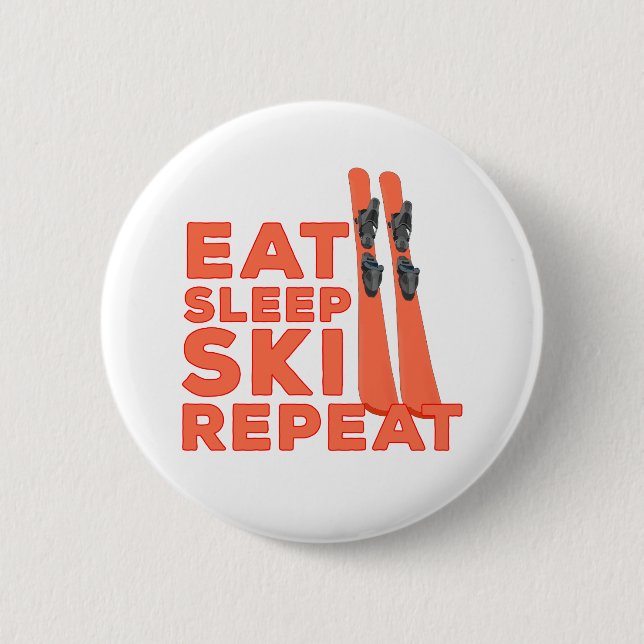 Sleep Ski Wiederholung essen Button (Vorderseite)