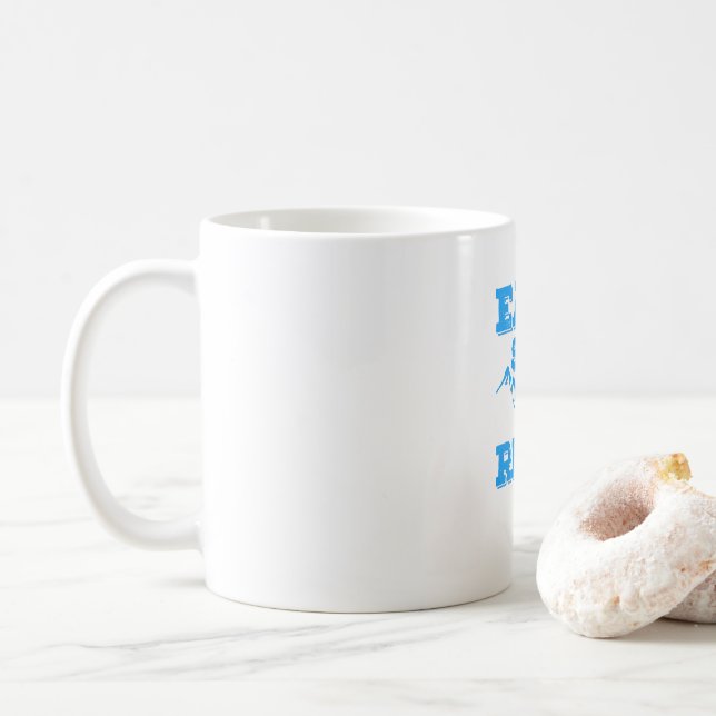 Sleep Ski Wiederholung essen Kaffeetasse (Mit Donut)