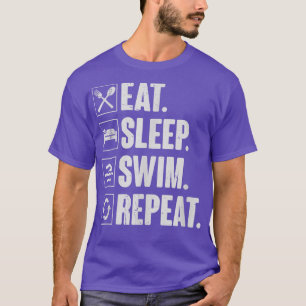 Sleep Sleep Wiederholung Schwimmen Geschenk des Sc T-Shirt