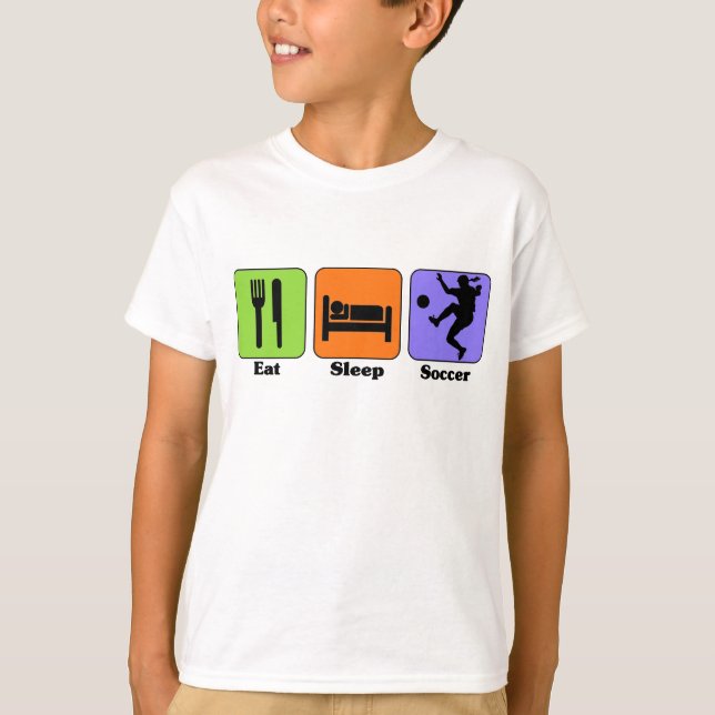 Sleep Soccer T - Shirt essen (Vorderseite)
