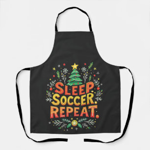 Sleep Soccer Wiederholung Weihnachtsbaum Fußball L Schürze