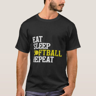 Sleep Softball wiederholen T-Shirt