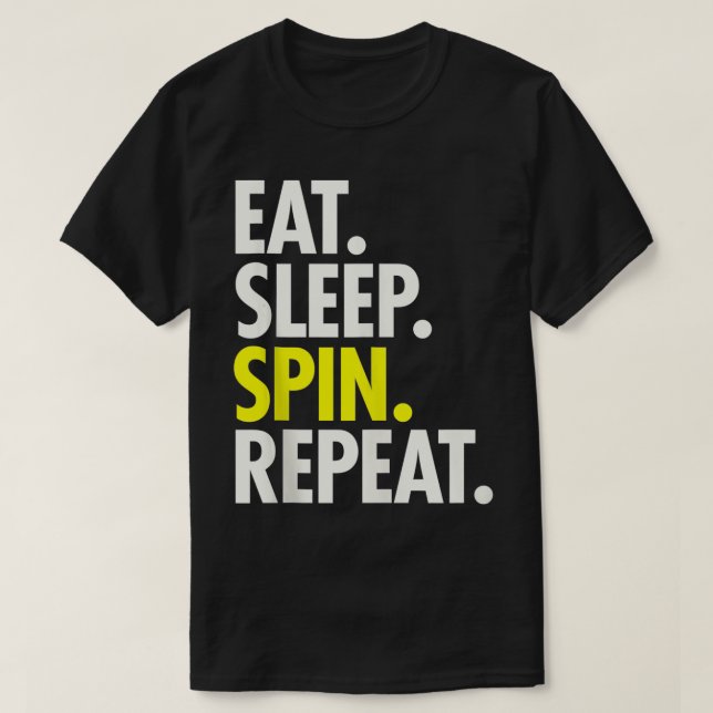 SLEEP SPIN WIEDERHOLEN Frauen Radfahren T-Shirt (Design vorne)