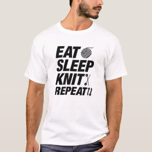 Sleep-Strick essen Wiederholung T-Shirt