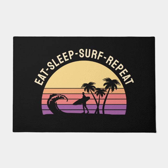 Sleep Surf wiederholen Fußmatte (Vorderseite)