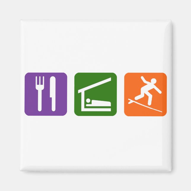 Sleep Surfing essen Magnet (Vorne)