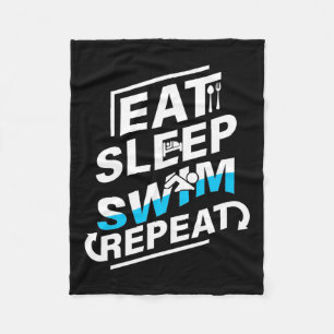 Sleep Swim essen Fleecedecke