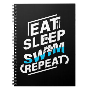 Sleep Swim essen Notizblock
