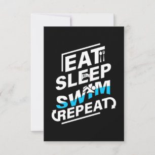 Sleep Swim essen RSVP Karte