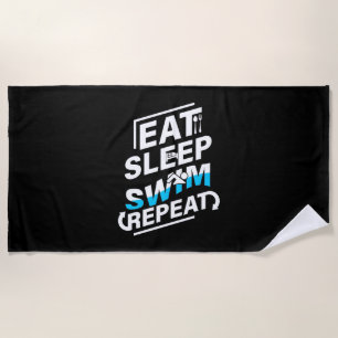 Sleep Swim essen Strandtuch
