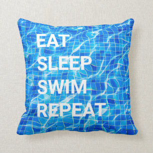Sleep Swim Wiederholung Pool Wassersport Kissen
