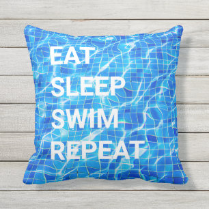 Sleep Swim Wiederholung Pool Wassersport Kissen