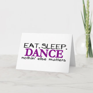 Sleep Tanz essen Karte