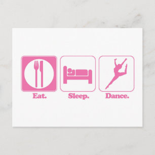 Sleep Tanz Postkarte