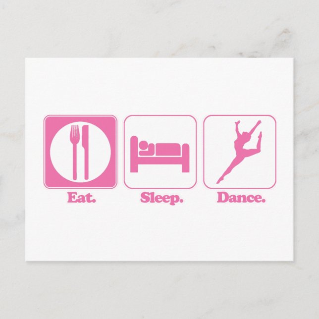 Sleep Tanz Postkarte (Vorderseite)