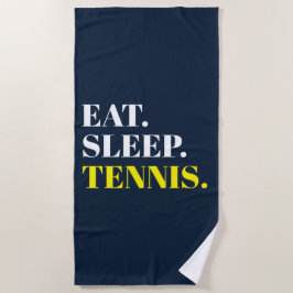 Sleep Tennis essen Strandtuch