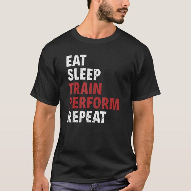 Sleep Train Eat Repeat Air Silks T-Shirt (Vorderseite)