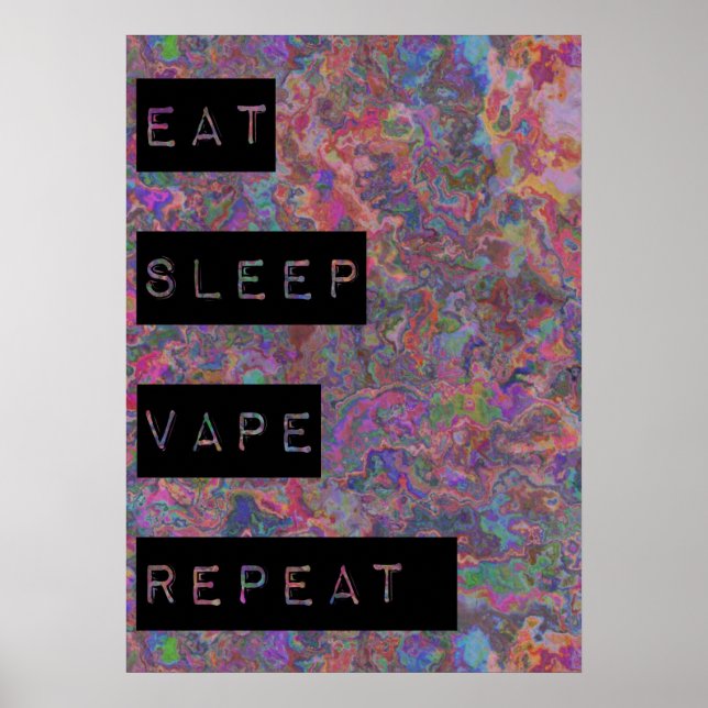 Sleep Vape Repeat Posters essen Poster (Vorne)