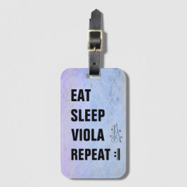 Sleep Viola Repeat Music Instrument Bag ID essen Gepäckanhänger