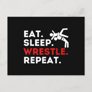 Sleep Wrestle Repeat - Funny Wrestling & Postkarte