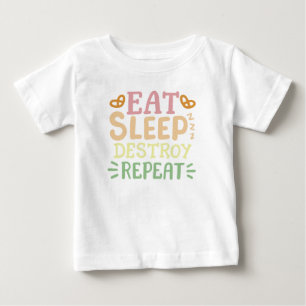 Sleep-Zerstörung wiederholen Baby T-shirt