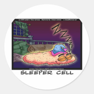 Sleeper Cell Lustige Geschenke Tees & Sammlerstück Runder Aufkleber