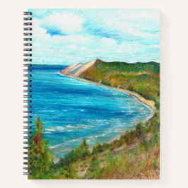 Sleeping Bear Dunes Lakeshone Kunst, Dichtung und  Notizbuch