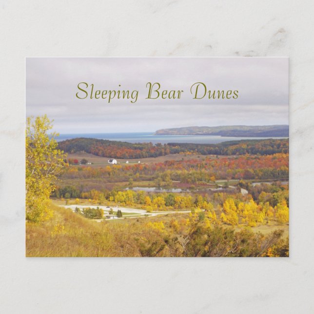 "SLEEPING BEAR DUNES" (MICHIGAN) POSTCARD POSTKARTE (Vorderseite)