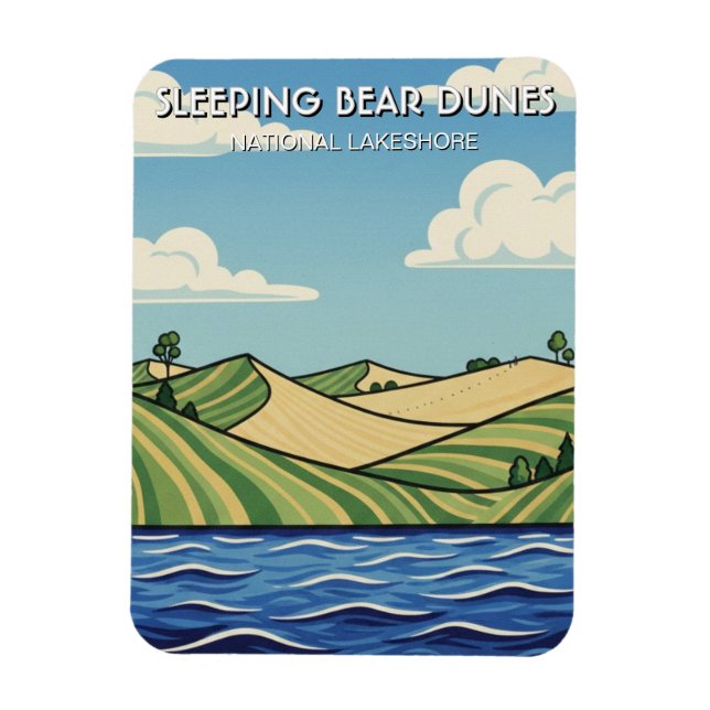 Sleeping Bear Dunes Michigan Reise Magnet (Vertikal)