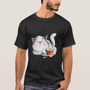 Sleeping cat artwork cute kitten T-Shirt