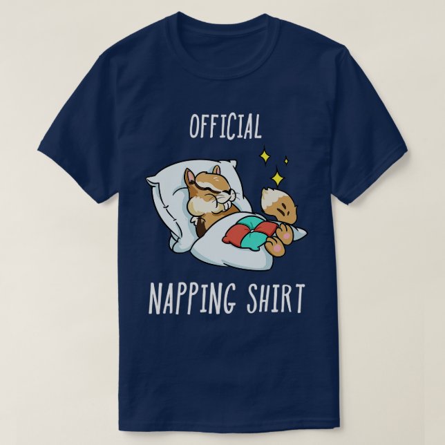 Sleeping Chipmunk Pajamas Sleepyhead T-Shirt (Design vorne)