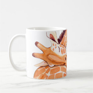 Sleeping Giraffe: Gentle Watercolor Kaffeetasse