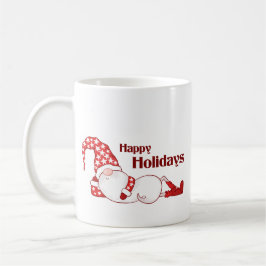 Sleeping Gnome Happy Holidays Funny Kaffeetasse