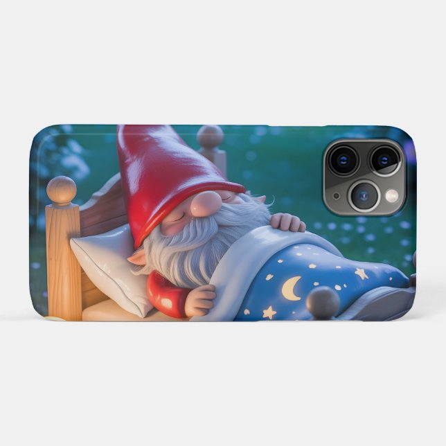 Sleeping Gnome in Nighttime Garden Case-Mate iPhone Hülle (Rückseite (Horizontal))