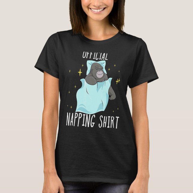 Sleeping Gorilla Pajamas Sleepyhead T-Shirt (Vorderseite)