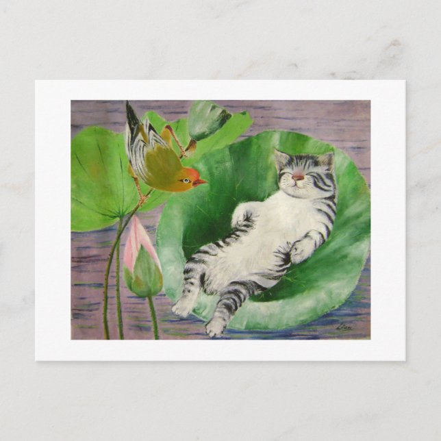 Sleeping Kitten Postkarte (Vorderseite)